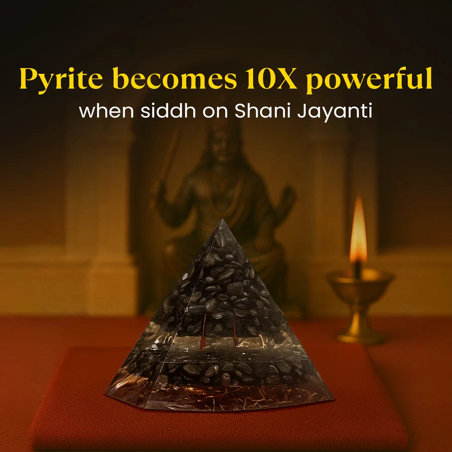Siddh Pyrite Money Magnet Pyramid