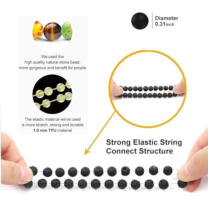 EDMIRIA Green Onyx Gemstone Bracelet – Reiki Healing, Yoga & Meditation Crystal (8mm)